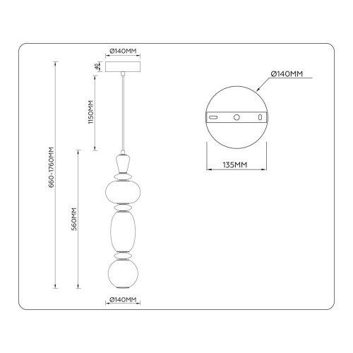 Подвесной светильник Ambrella Light High Light Ceramo Modern LH53142