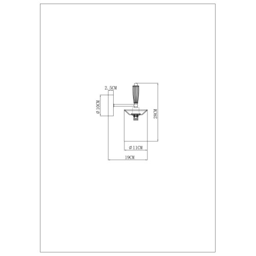 Бра Arte Lamp Waverley A4102AP-1PB