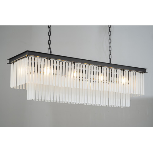 Подвесная люстра Delight Collection 1920s Odeon KR0387P-10C/P black/frost