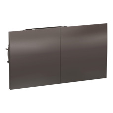 Розетка с/з двойная, со шторками, с крышкой, 16А, в сборе Systeme Electric AtlasDesign Мокко ATN000628