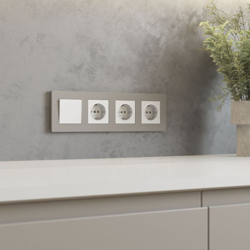 Рамка на 4 поста Werkel Slab (дымчатый софт) W0042917 4690389218453 a071628