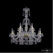 Подвесная люстра Bohemia Ivele Crystal 1409/8+4/240/XL-76 G