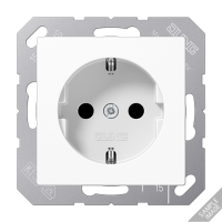 Розетка штепсельная Schuko Jung CD1520EDVPLWW