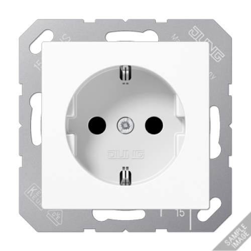 Розетка штепсельная Schuko Jung CD1520EDVPLWW