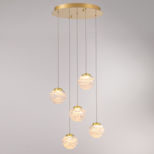 Подвесной светильник Delight Collection MD25030003-5A gold/clear Подвесной светильник Delight Collection MD25030003-5A gold/clear