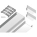 Алюминиевый накладной профиль Ambrella Light Alum Profile GP1700WH