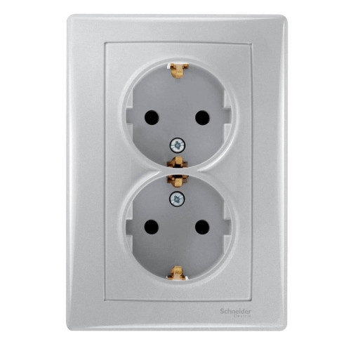 Розетка двойная Schneider Electric Sedna с/з без шторок 16A 250V SDN3000660