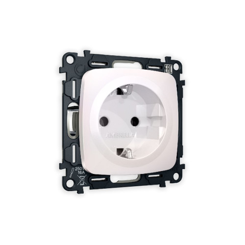 Комплект механизма розетки с/з на винтовых зажимах Ambrella Volt Omega MO206010