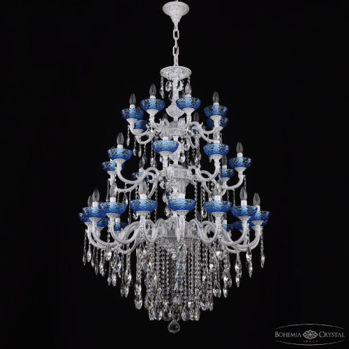 Подвесная люстра Bohemia Ivele Crystal AL78101/16+8+8/300/3d B WMN P Aquamarine/M-1F