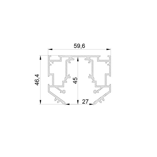 Шинопровод 48V д/натяжного потолка 2 метра Lightstar Uno Pro 509427