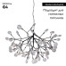 Подвесная люстра Crystal Lux Evita SP63 BLack/Transparent