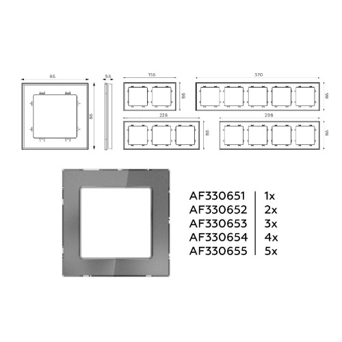 Рамка пятиместная Ambrella Volt Platos AF330655