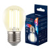 Лампа светодиодная филаментная Uniel LED-G45-4W/3000K/E27/CL GLY01TR UL-00011940