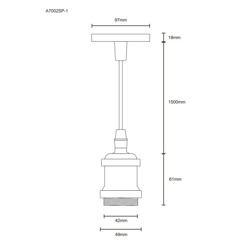 Подвесной светильник Arte Lamp Electra A7002SP-1BC