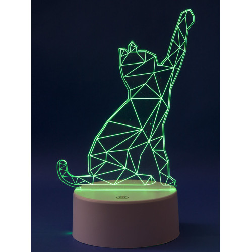 Фигурка светодиодная «Кошка» Uniel (UL-00007419) ULI-M501 RGB/3AAA Catty/White