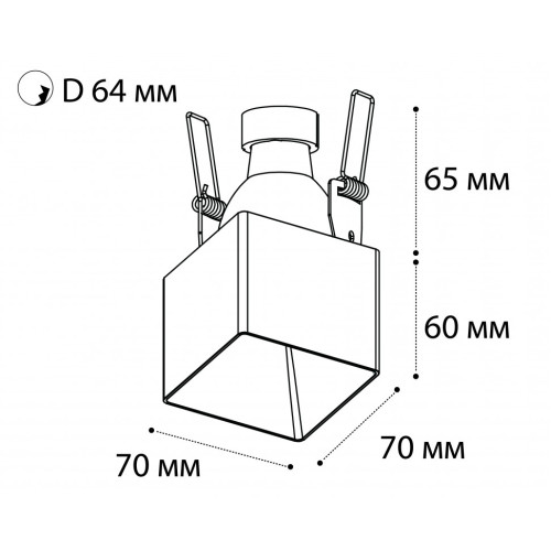 Встраиваемый светильник Italline DL 3024 black