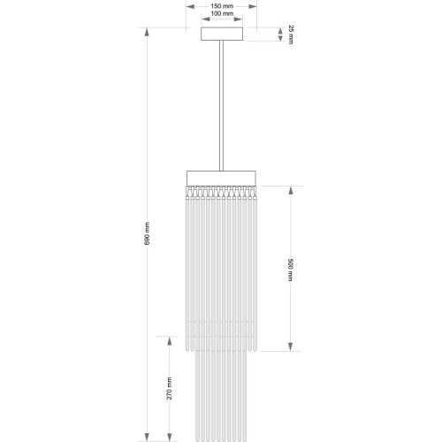 Люстра на штанге Kutek Filago FIL-ZW-4(Z)150/500