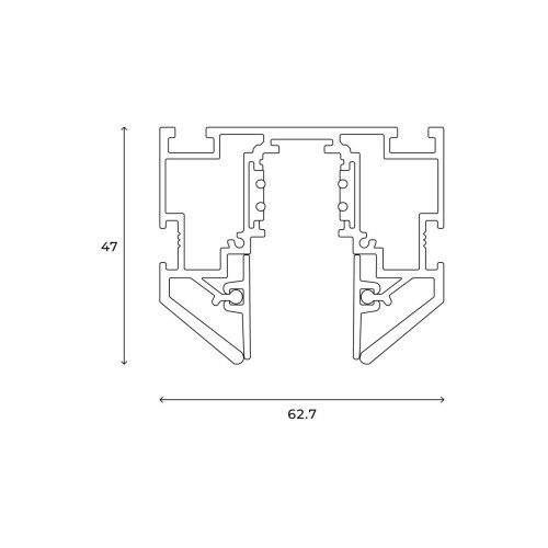 Шинопровод магнитный под натяжной потолок Hesby Lighting ElDeko HSBL_0186