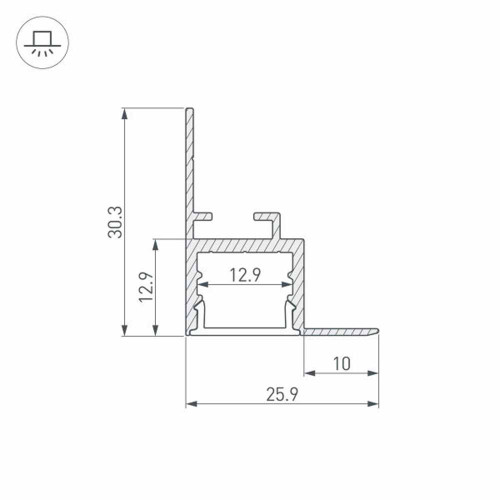 Алюминиевый профиль Arlight ARH-Ceil-S16-2000 Anod 034977