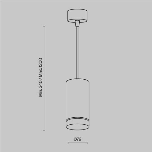 Подвесной светильник Maytoni Technical Orlo P085PL-12W3K-B