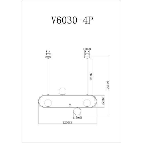 Подвесная люстра Moderli Miya V6030-4P