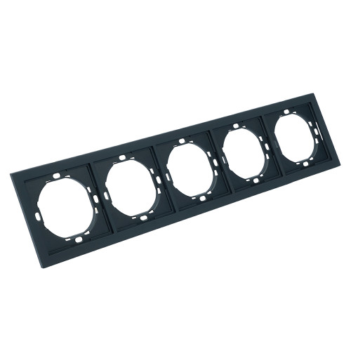 Рамка 5-местная Stekker Мия PFR00-3005-05 черный бархат 50465