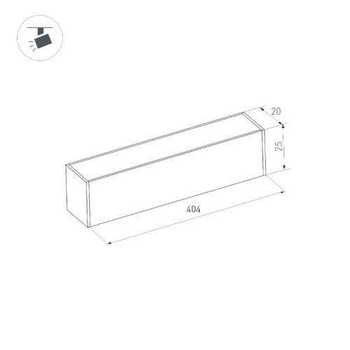Трековый магнитный светильник Arlight MAG-FLAT-25-L400-12W Day4000 (BK, 100 deg, 24V, DALI) 036714