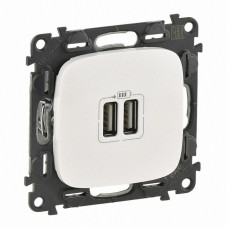 Розетка USB двойная Legrand Valena Allure 240V/5V 1500mA жемчуг 754999