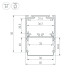 Алюминиевый профиль Arlight SL-LINE-4050-3L-2000 ANOD BLACK 044670