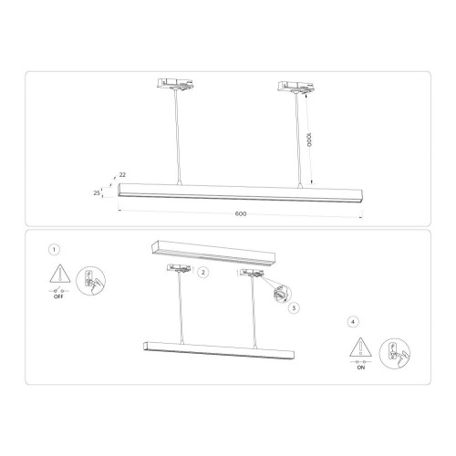 Трековый однофазный светильник Ambrella Light Track System GL6782
