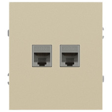 Розетка Эра Arktik 16-3108-04 информационная двойная 2XRJ45 шампань Б0070487