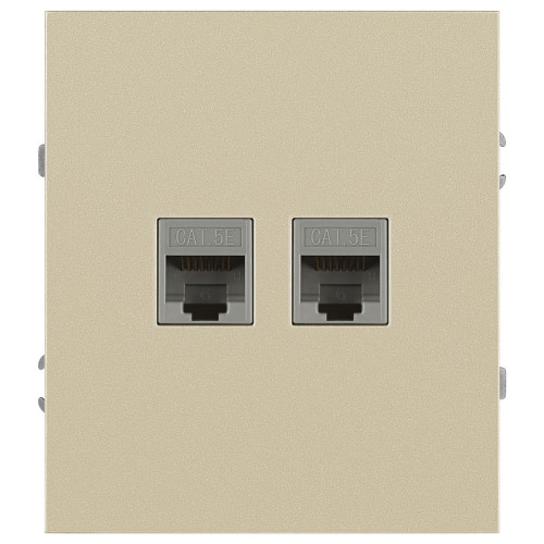 Розетка Эра Arktik 16-3108-04 информационная двойная 2XRJ45 шампань Б0070487