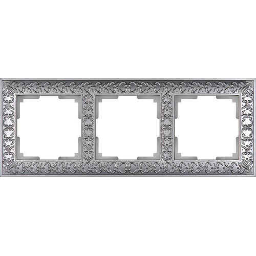 Рамка Werkel Antik на 3 поста матовый хром WL07-Frame-03 4690389145681