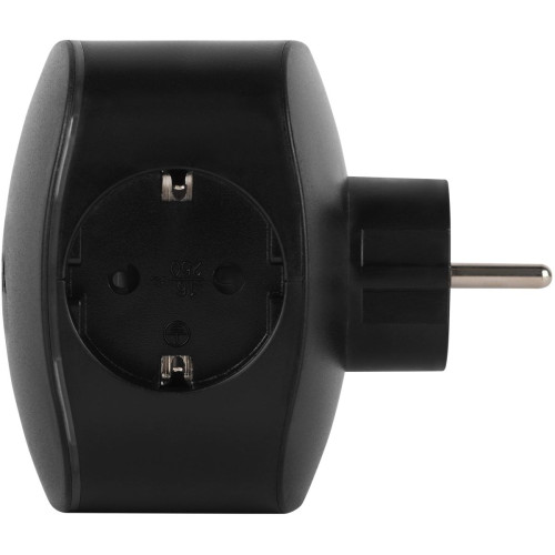 Разветвитель электрический ЭРА SP-3e-3USBAC-B на 3 розетки + 3 USB A+C с заземлением со шторками 16А черный Б0069082