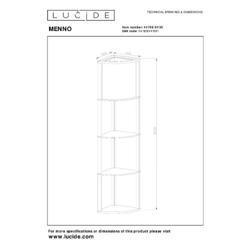 Торшер Lucide Menno 44798/81/30