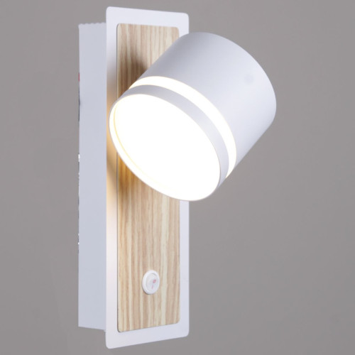 Настенный светильник Reluce 22540-0.2-01 WH+WOOD