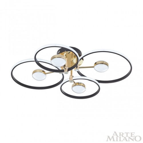 Потолочный светильник Arte Milano Ferrara 276140/4+4 BK/GD