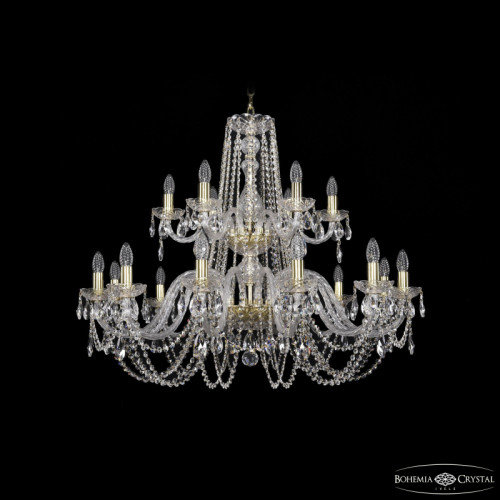 Подвесная люстра Bohemia Ivele Crystal 1402/12+6/360/2d G