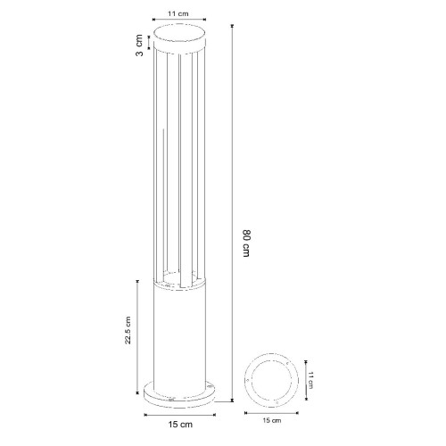 Ландшафтный светильник Arte Lamp Thuban A1080PA-1BK