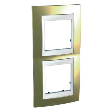 Рамка 2-постовая вертикальная Schneider Electric Unica Хамелеон MGU66.004V.804