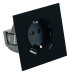 Розетка 1-местная з/ш с/з 16А + USB + Type C (механизм) Stekker Мия 250В 20W RST16-3119-05 черный бархат 50452