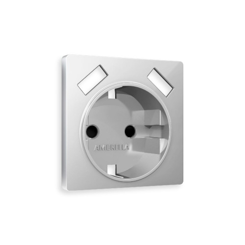 Лицевая панель для розетки с/з со шторками 2USB A+A Ambrella Volt Alfa AP4090