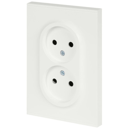Розетка Эра Arktik 16-2107-08 без заземления двойная 2X2P 16А-250В белый матовый Б0071688
