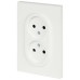 Розетка Эра Arktik 16-2107-08 без заземления двойная 2X2P 16А-250В белый матовый Б0071688