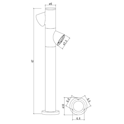 Ландшафтный светильник Arte Lamp Brooklyn A2063PA-2BK