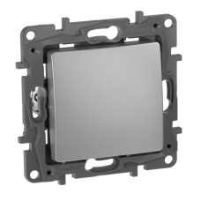 Выключатель одноклавишный Legrand Etika 10A 250V алюминий 672401