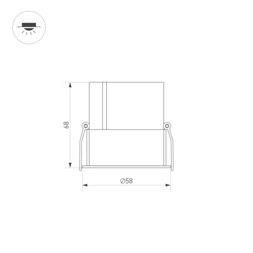 Встраиваемый светильник Arlight MS-Atlas-Built-R58-10W Warm3000 035454