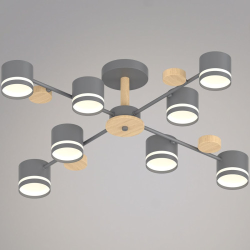 Люстра на штанге Reluce 68730-0.3-08 GX53 GREY+WOOD Люстра на штанге Reluce 68730-0.3-08 GX53 GREY+WOOD