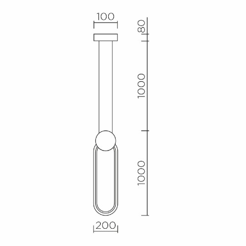 Подвесной светильник LED4U 8576 BK
