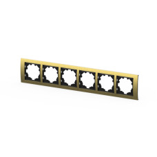 Рамка шестиместная ELBI Zena Platin 500-073400-252